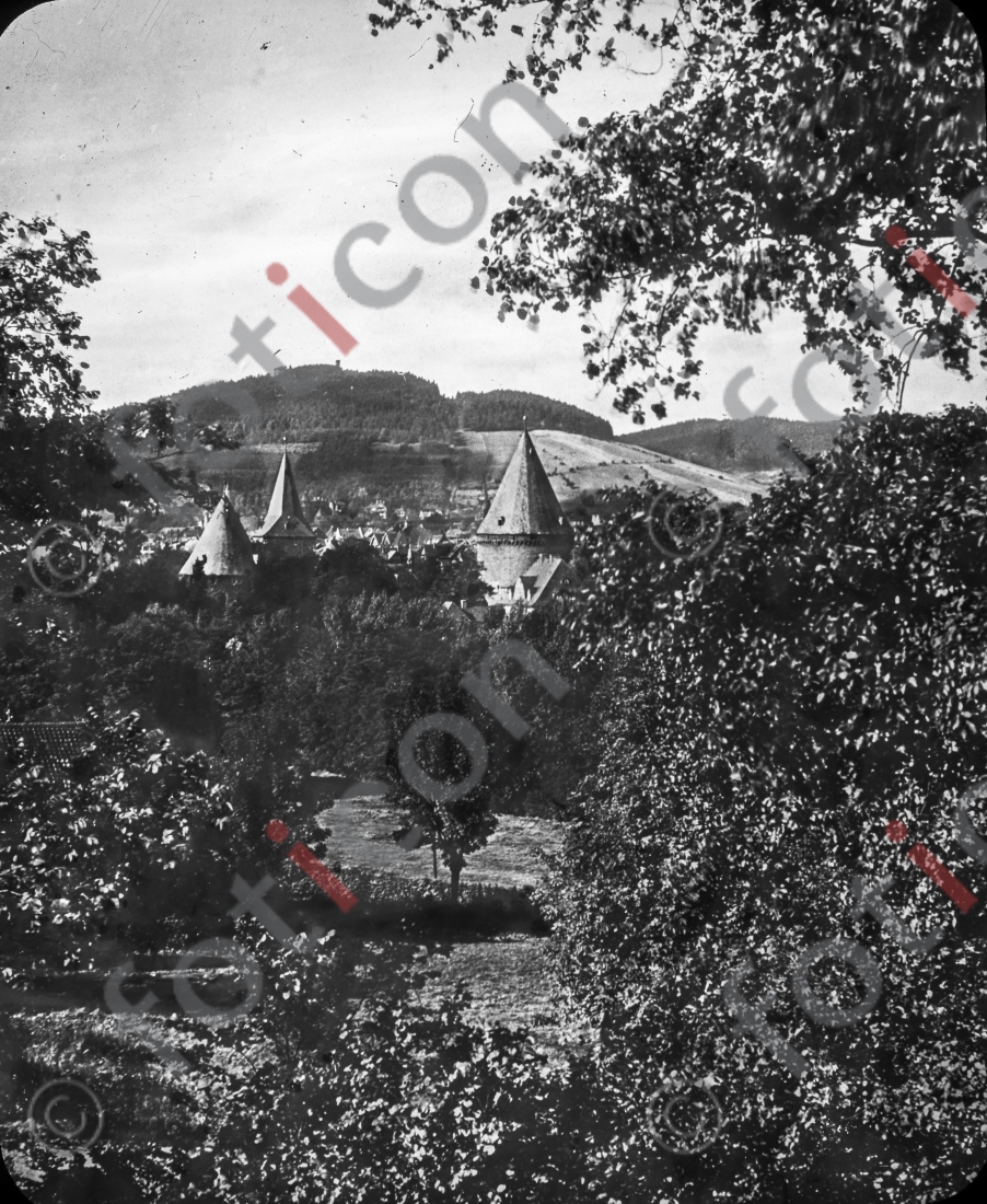 Blick auf Goslar I View of Goslar - Foto foticon-simon-168-034-sw.jpg | foticon.de - Bilddatenbank für Motive aus Geschichte und Kultur